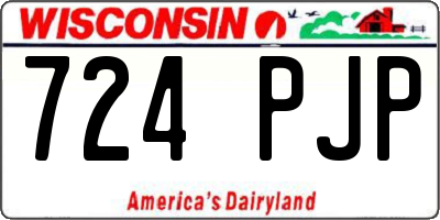 WI license plate 724PJP