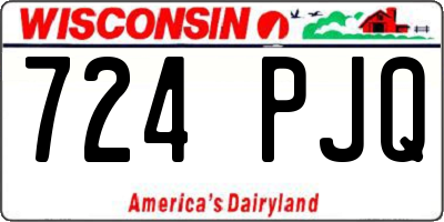WI license plate 724PJQ