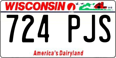 WI license plate 724PJS
