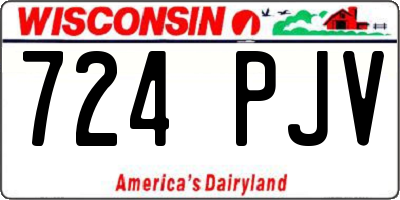 WI license plate 724PJV