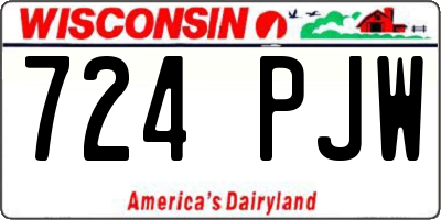 WI license plate 724PJW