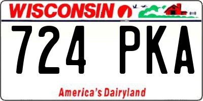 WI license plate 724PKA