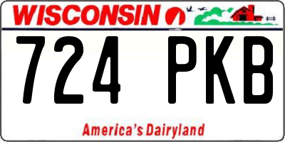 WI license plate 724PKB
