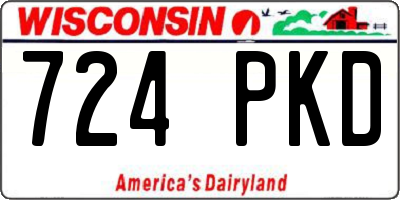 WI license plate 724PKD