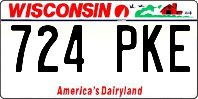 WI license plate 724PKE