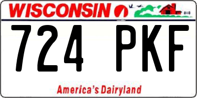 WI license plate 724PKF