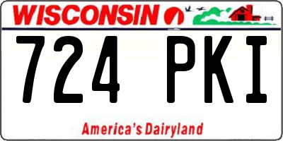 WI license plate 724PKI