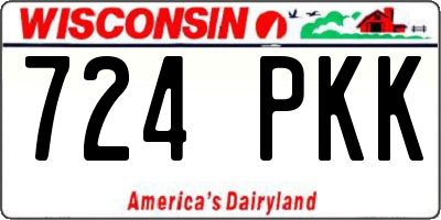 WI license plate 724PKK