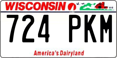 WI license plate 724PKM
