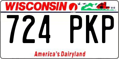 WI license plate 724PKP