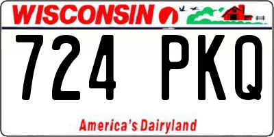 WI license plate 724PKQ
