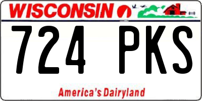 WI license plate 724PKS