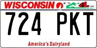 WI license plate 724PKT