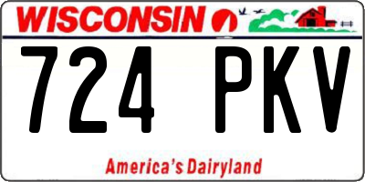 WI license plate 724PKV