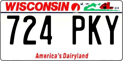 WI license plate 724PKY
