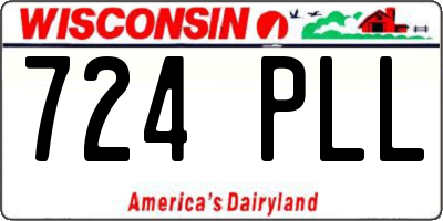 WI license plate 724PLL