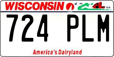 WI license plate 724PLM