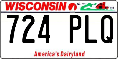 WI license plate 724PLQ