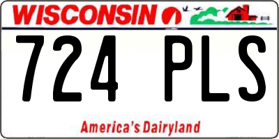 WI license plate 724PLS