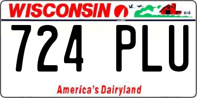 WI license plate 724PLU