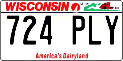 WI license plate 724PLY