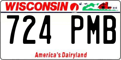 WI license plate 724PMB
