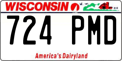 WI license plate 724PMD