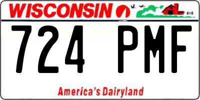 WI license plate 724PMF