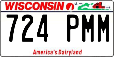 WI license plate 724PMM