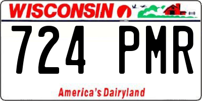 WI license plate 724PMR