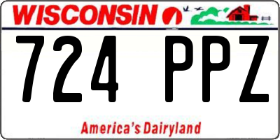 WI license plate 724PPZ