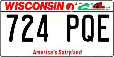 WI license plate 724PQE