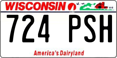 WI license plate 724PSH