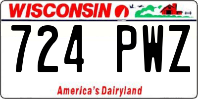 WI license plate 724PWZ