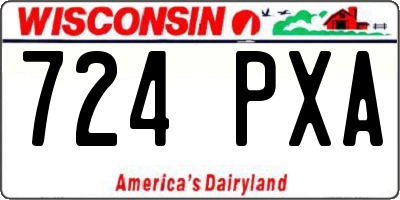WI license plate 724PXA
