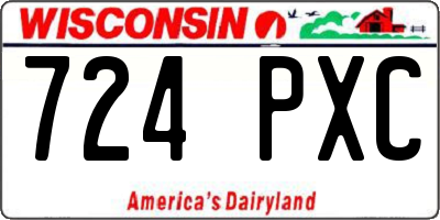 WI license plate 724PXC