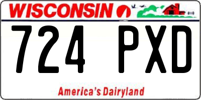 WI license plate 724PXD