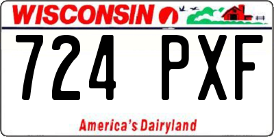 WI license plate 724PXF