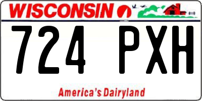 WI license plate 724PXH