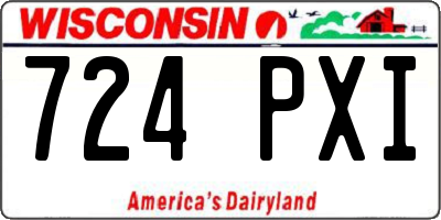 WI license plate 724PXI