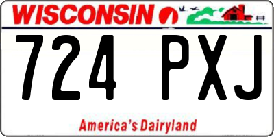 WI license plate 724PXJ