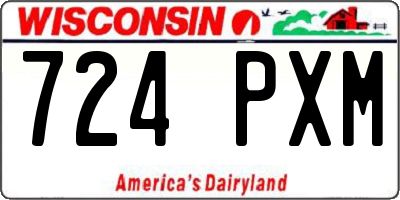 WI license plate 724PXM