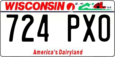 WI license plate 724PXO