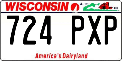 WI license plate 724PXP