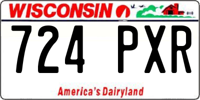 WI license plate 724PXR