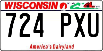 WI license plate 724PXU