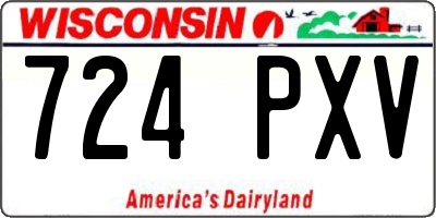 WI license plate 724PXV