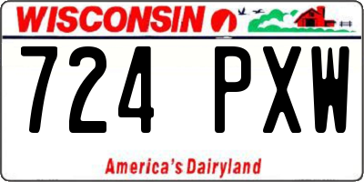 WI license plate 724PXW