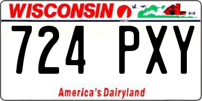 WI license plate 724PXY