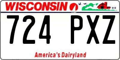 WI license plate 724PXZ